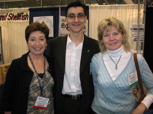 International Boston Seafood Show 2007. Колин Коэн (Colleen Coyne), Ян Герасимук и Марина Муран
